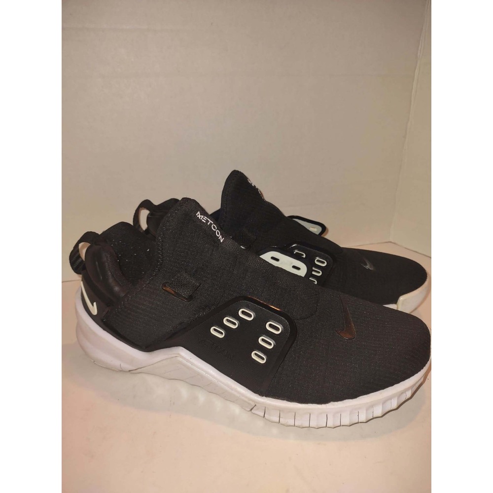 Nike Free Metcon Womens Black White Training Shoes Slip On Sneakers Size 8